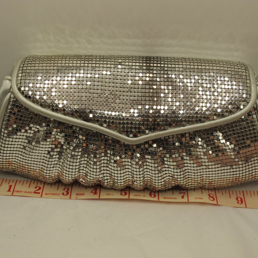 Whiting & Davis Silver mesh metallic evening bag